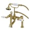 Kingston Brass AE107T7 Deck Mount Clawfoot Tub Faucet, Brushed Brass AE107T7 - alternate 1